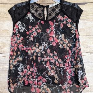 Chloe K Lace Floral Blouse